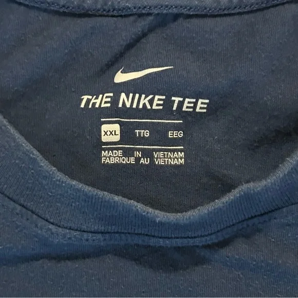 Nike Men’s Sportswear Club T-shirt Midnight Navy/White 2XL - Picture 5 of 8